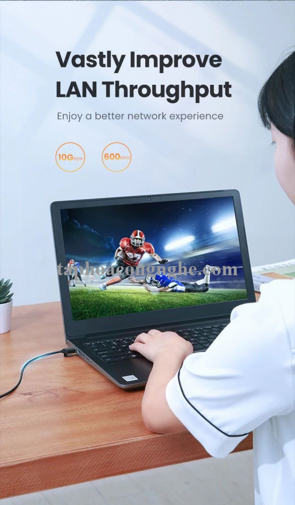 Ugreen 80419 5M 10Gbps màu đen cáp mạng CAT7 siêu mỏng nhỏ 0.38mm NW149 30080419